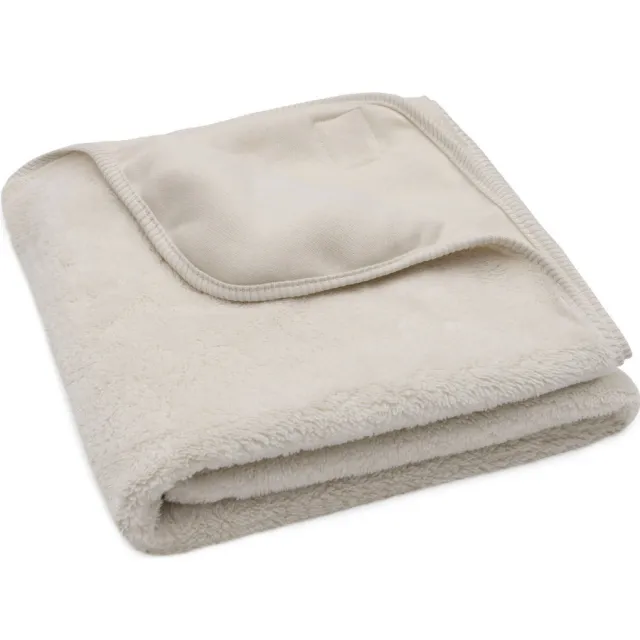 Jollein wiegdeken Basic Jersey Sherpa Oatmeal beige