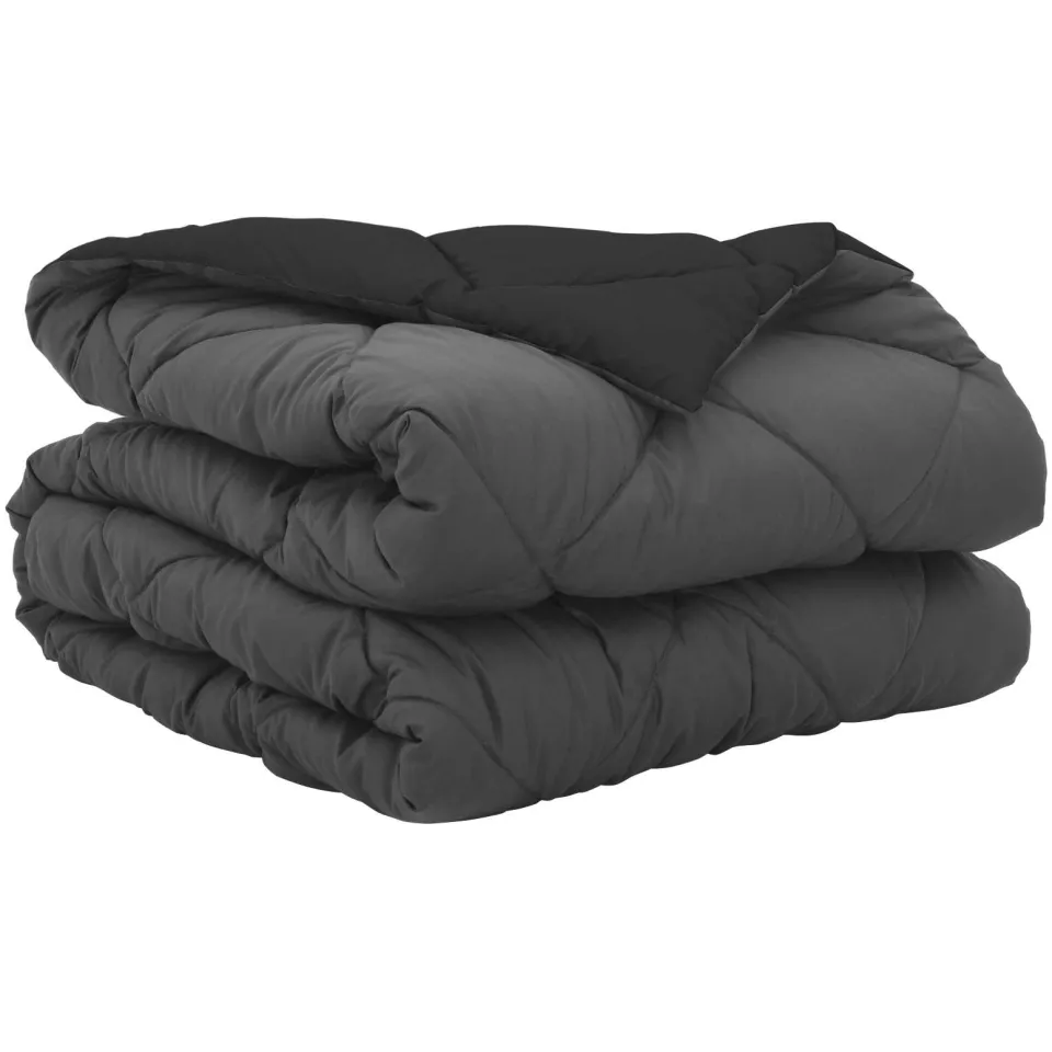 vidaXL Zomer Dekbed 200 x 135 cm 200 gsm Microvezel zwart, foto 3