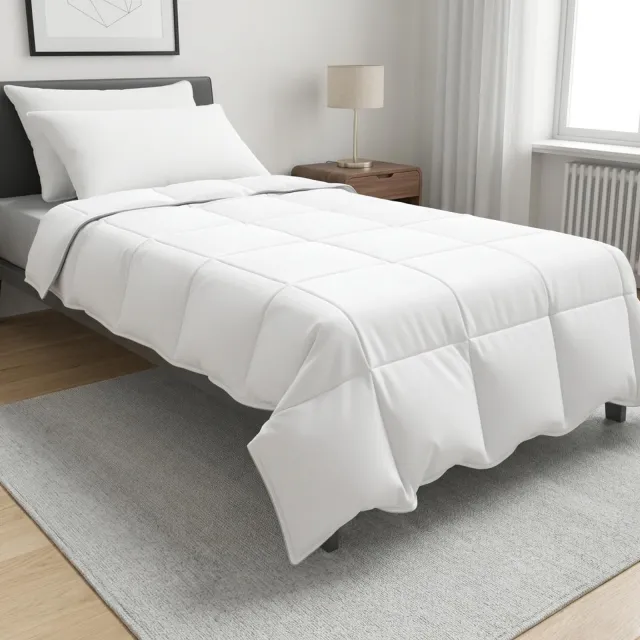 vidaXL Dekbedset 135 x 220 cm Alle seizoenen Wit