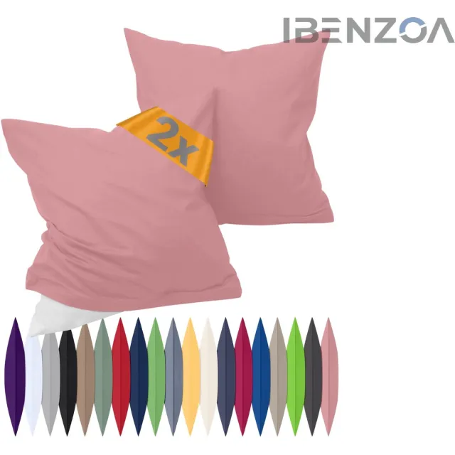 Ibenzoa Kussenslopen - Renforcé - 80x80 cm - Oudroze - 100% Katoen
