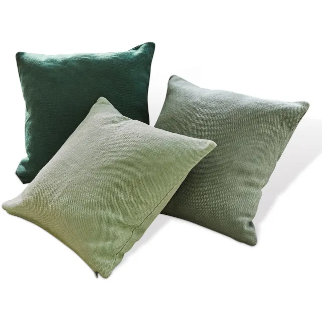 Loberon Kussenhoes set van 3 Alienor groen