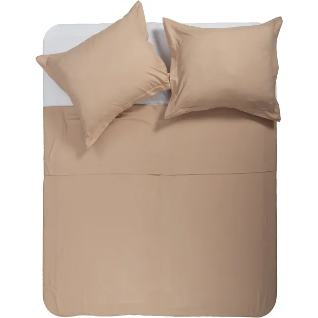 Y-not® Y-NOT - Mat Satijn - dekbedovertrek - Microvezel - Eenpersoons - 140x200/220 cm - Nude