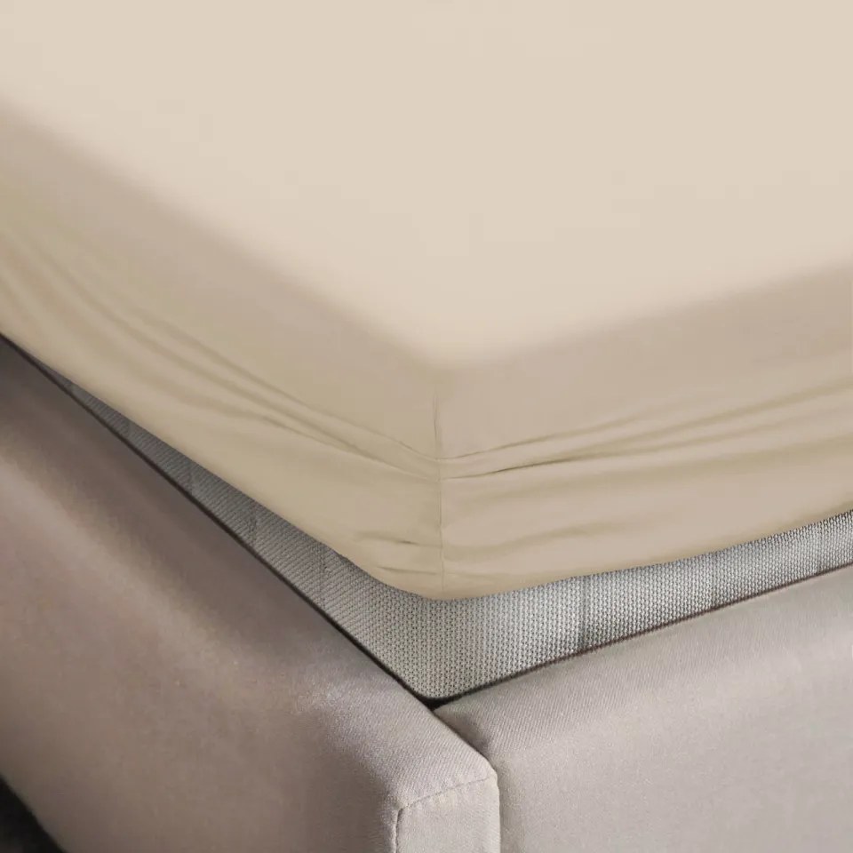 NOUS Living basis hoeslaken beige, foto 2