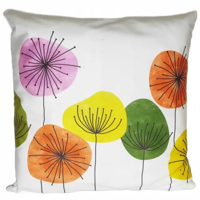 Granda Decoratieve Kussenhoes 45x45 cm - Pastel Klaprozen Bloemen Meerkleurig