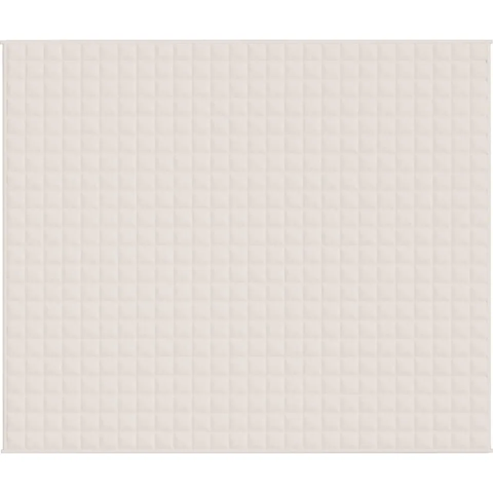 vidaXL Verzwaringsdeken 220x260 cm 15 kg stof lichtcrèmekleurig