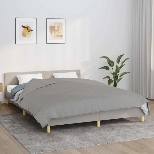 vidaXL Verzwaringsdeken 220x235 cm 11 kg stof grijs, foto 2