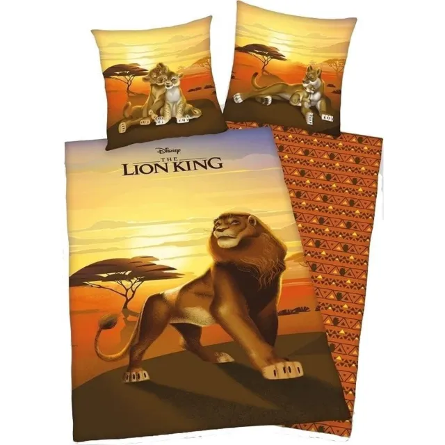 Mister Licence company The Lion King - Dekbedovertrek 1 pers. + 1 kussensloop 100% Polyester Oranje, licht bruin