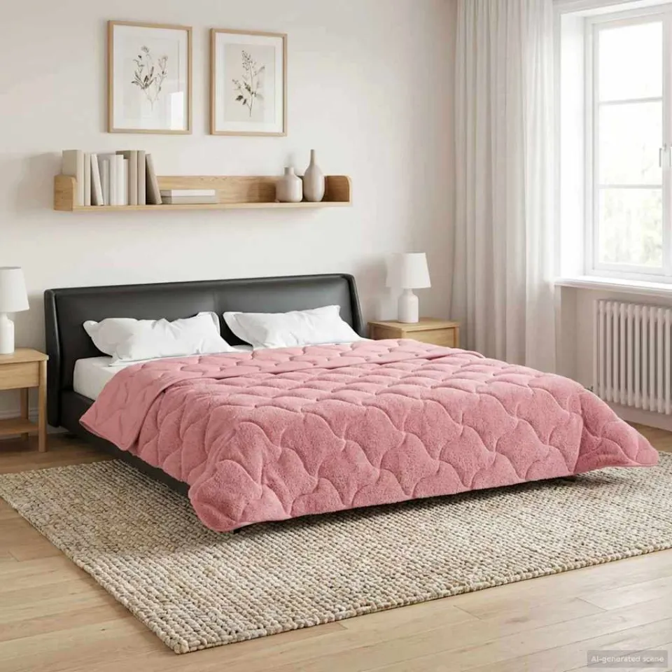 vidaXL Vol jaar dekbed 200 x 240 cm roze, foto 4