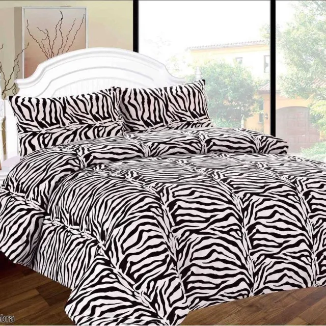 Husch Dekbedovertrek Zebra 2-persoons 200 x 200/220 Zwart