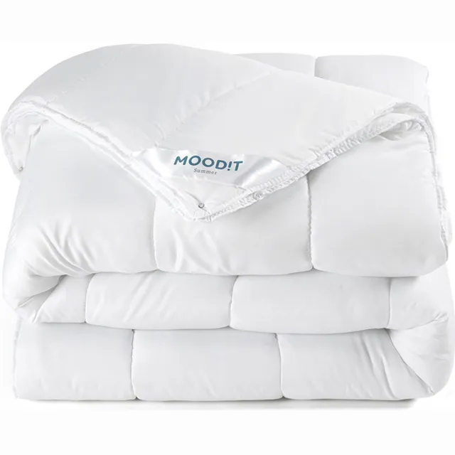 Mood!t Moodit Winston dekbed -4-seizoenen dekbed 1-persoons 140x220 cm, machinewasbaar - Mood!t Wit