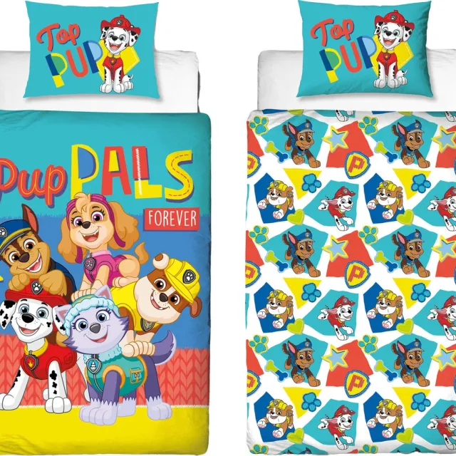 PAW Patrol Dekbedovertrek - 140 x 200 cm - Polyester - Bijpassend kussensloop 60 x 70 cm Multi Colour