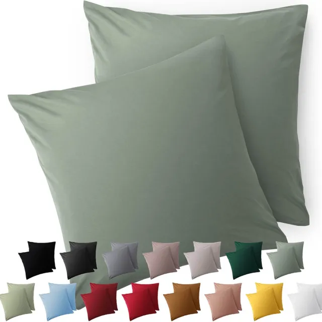 Blumtal Kussensloop Microvezel Kussenhoes 50 x 50 cm - Summer Green - Met Rits - Set van 2