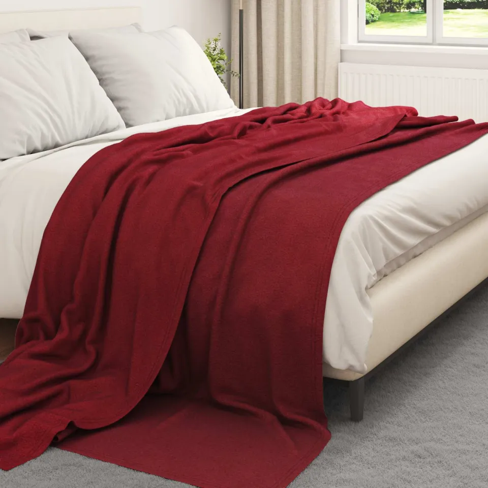 vidaXL Kleden 6 st Bordeaux Rood 270 x 240 cm 5,08 kg Fleece, foto 3