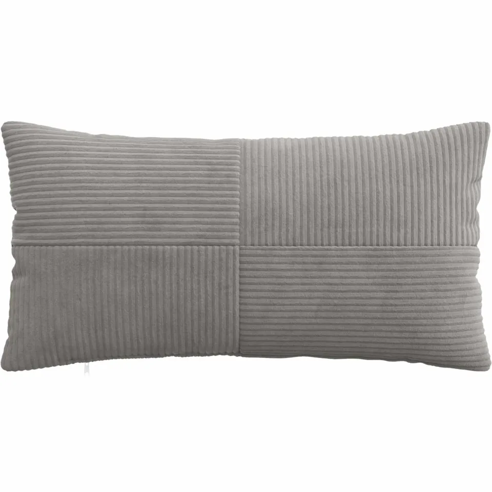 vidaXL Kussensloop 2 st ALMELO Lichtgrijs 40 x 80 cm corduroy