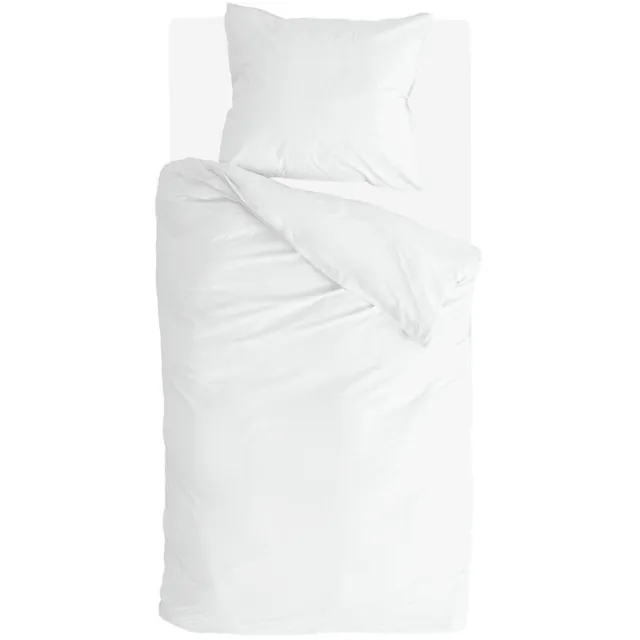 BYRKLUND Dekbedovertrek Pure & Plain - 140x220 - 100% Katoen (BCI) - Wit