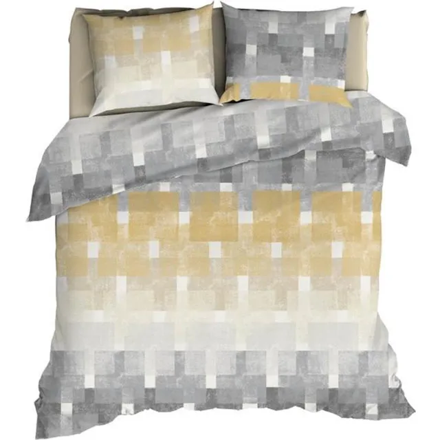 Romanette Brixen Dekbedovertrek - Extra breed - Beige/Grijs