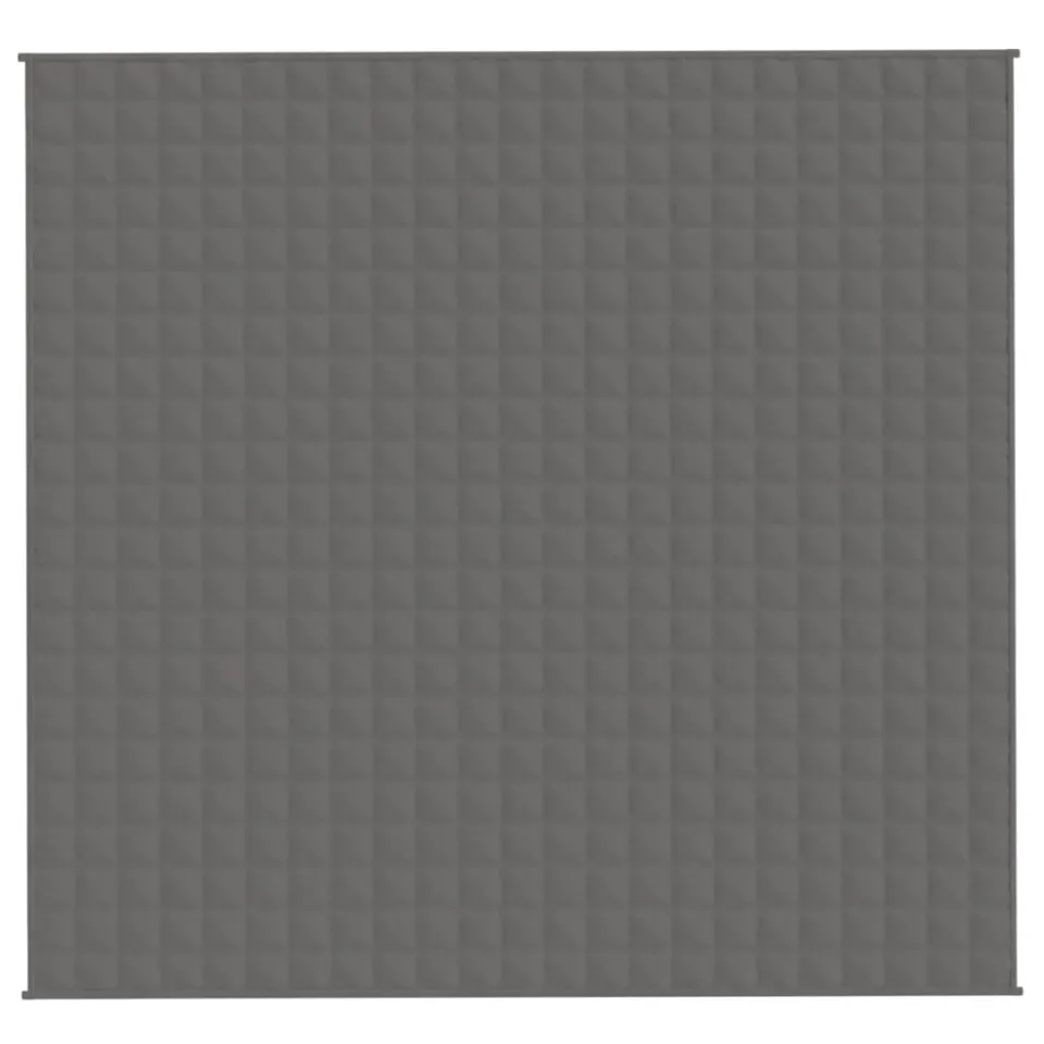 vidaXL Verzwaringsdeken 220x230 cm 11 kg stof grijs