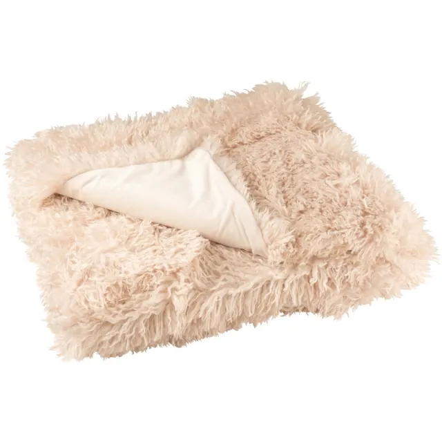 J-Line deken Moutie - polyester - beige