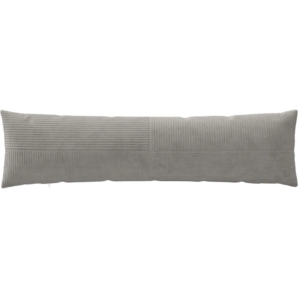 vidaXL Kussensloop 2 st ALMELO Lichtgrijs 40 x 145 cm corduroy