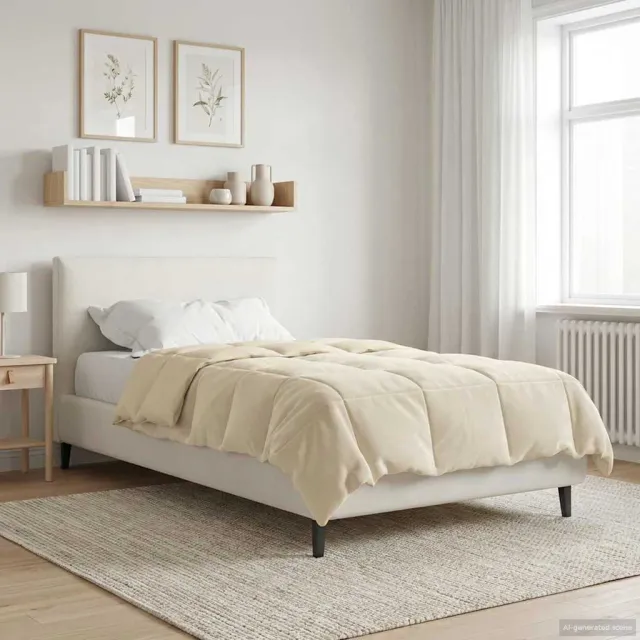 vidaXL Winter Dekbed 155 x 200 cm Winter Microfiber (100% polyester) Crème