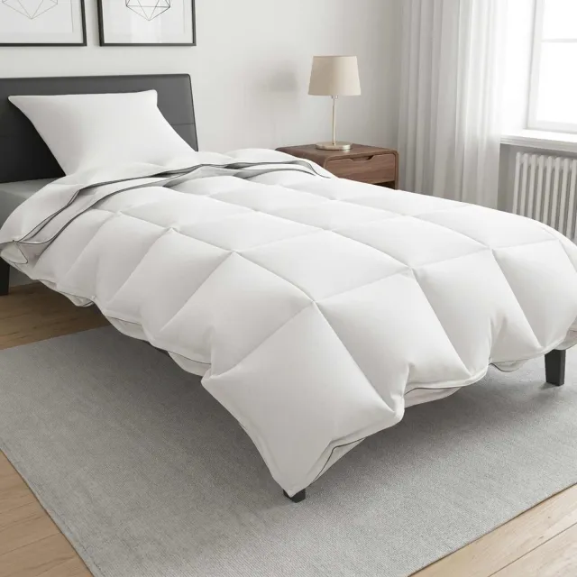 vidaXL Dekbedset 135 x 200 cm Alle seizoenen Wit
