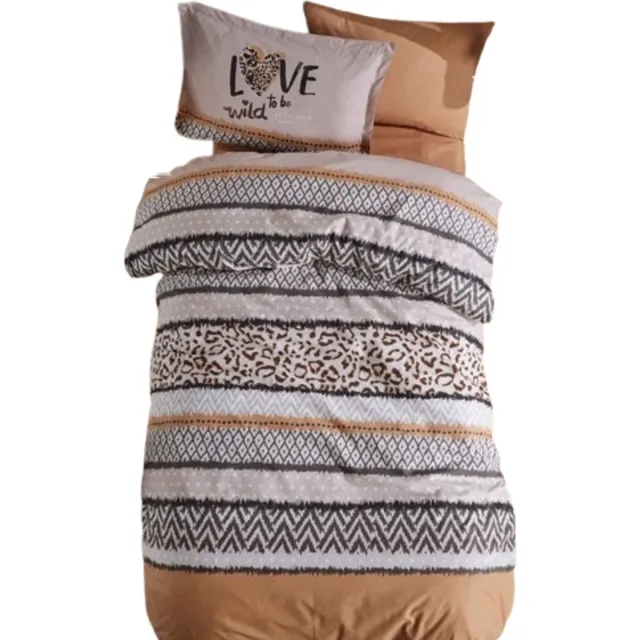 decoware Kinderdekbedovertrek Afro 140x220 cm - Katoen - Boheems Thema - Met Kussensloop - Eenpersoons Multi