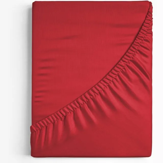 Dreamhouse Katoen Hoeslaken - 70x200 cm - Rood - Eenpersoons