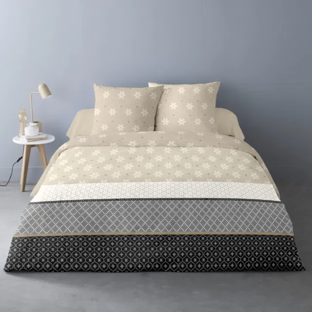 Better Nights Better Night - Luxe Polar Fleece Dekbedovertrek Ariel - 260x240 - extra groot - warm - 2 kussenslopen 63x63 zwart