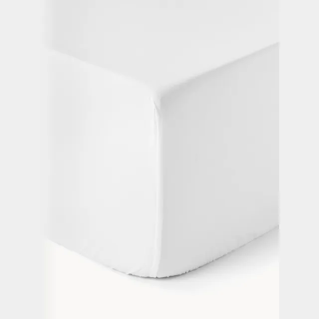 Westwing Collection Boxspring hoeslaken Elsie, katoen perkal Wit