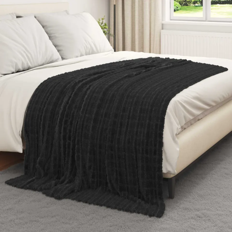 vidaXL Kleden 6 st Zwart 200 x 150 cm 4,5 kg Fleece, foto 3