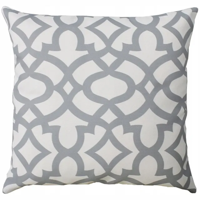 Ateks Decoratieve Kussenhoes 40x40 cm Grijs Wit ESY - Hoogwaardige Stof
