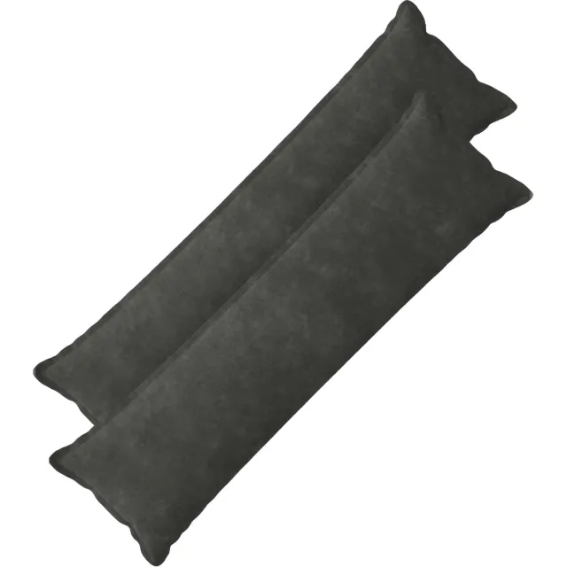 vidaXL Kussensloop 2 st HOUTEN Antracietkleurig 40 x 145 cm, foto 2