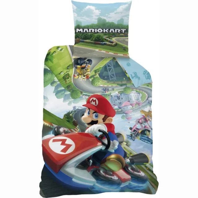 Super Mario Dekbedovertrek Upsidedown - Eenpersoons - 140 x 200 cm - Katoen Multi