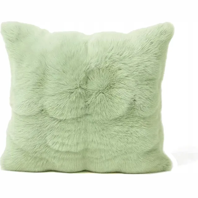 Fitizzio Decoratieve Kussenhoes BUBBLE 40x40cm - Zacht Pluche, Lichtgroen