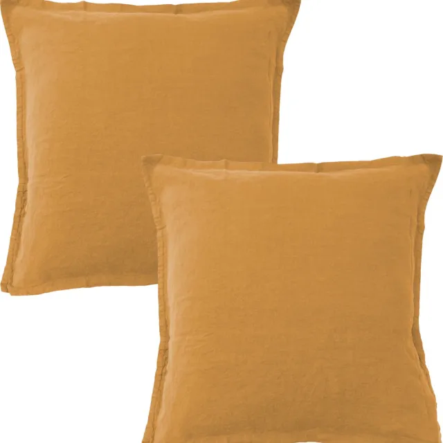 Matt & Rose Set Kussenslopen Karamel - 65 x 65 cm - 100% Linnen