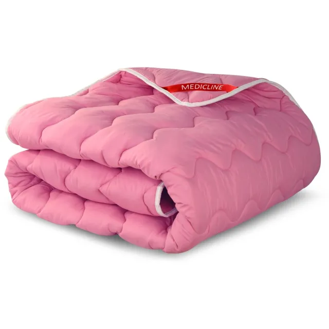 Medicline Dekbed 160x200 cm het hele jaar door anti-allergeen microvezel roze silicone