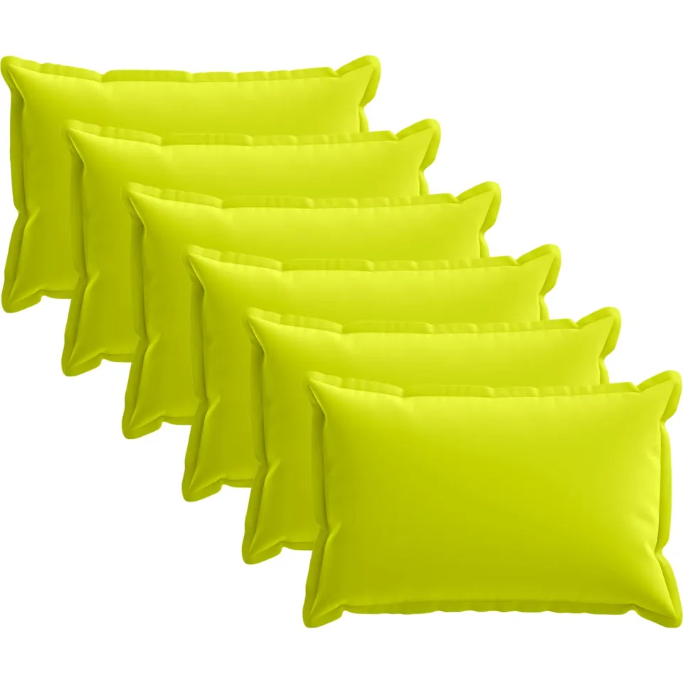 vidaXL Kussensloop 6 st HOUTEN Helder groen 50 x 80 cm Polyester, foto 3