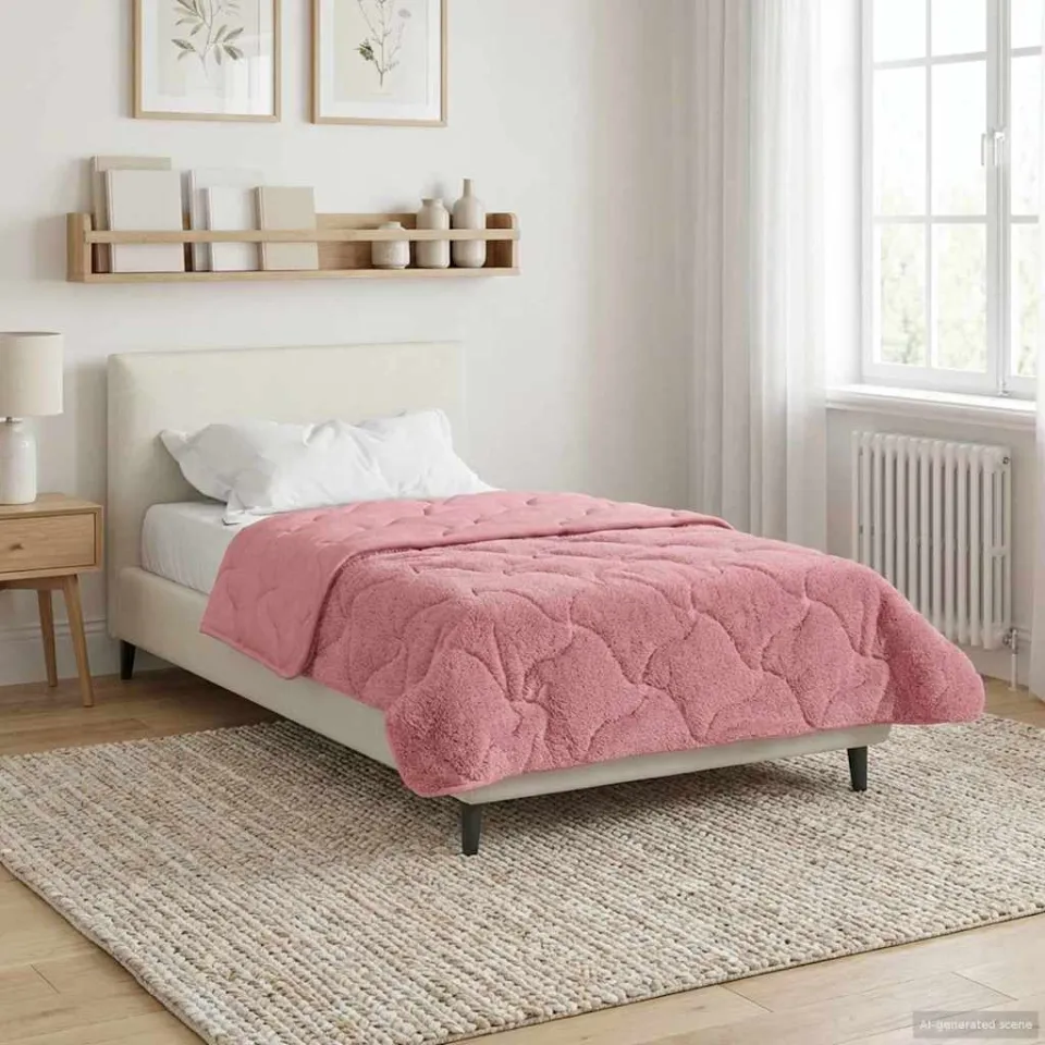vidaXL Zomer Dekbed 140 x 220 cm Zomer Roze Ademend, foto 4