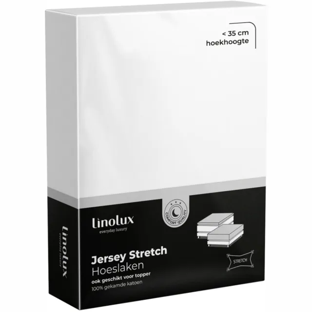 Linolux (topper) Hoeslaken Jersey White 90x200
