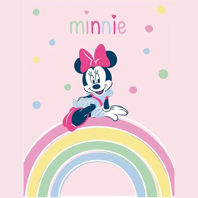WALT DISNEY Disney Minnie Mouse Regenboog Plaid Fleece Deken 100 x 140 cm 100% polyester Roze