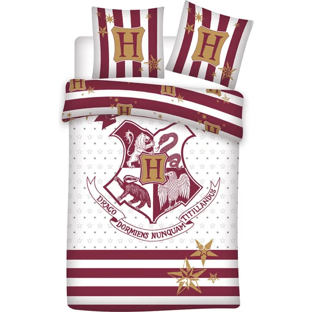 Harry Potter Dekbedovertrek Stripes - Eenpersoons - 140 x 200 cm - Katoen Multi Colour