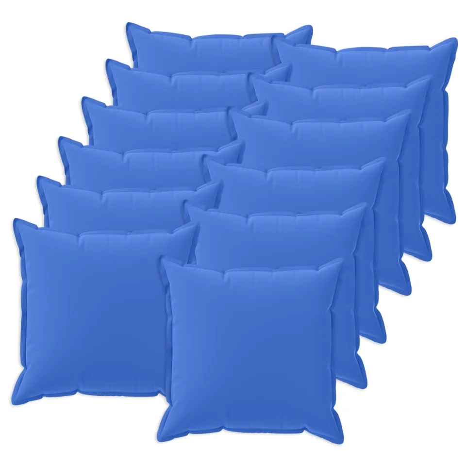 vidaXL Kussensloop 12 st HOUTEN Koninklijk Blauw 40 x 40 cm Polyester, foto 3
