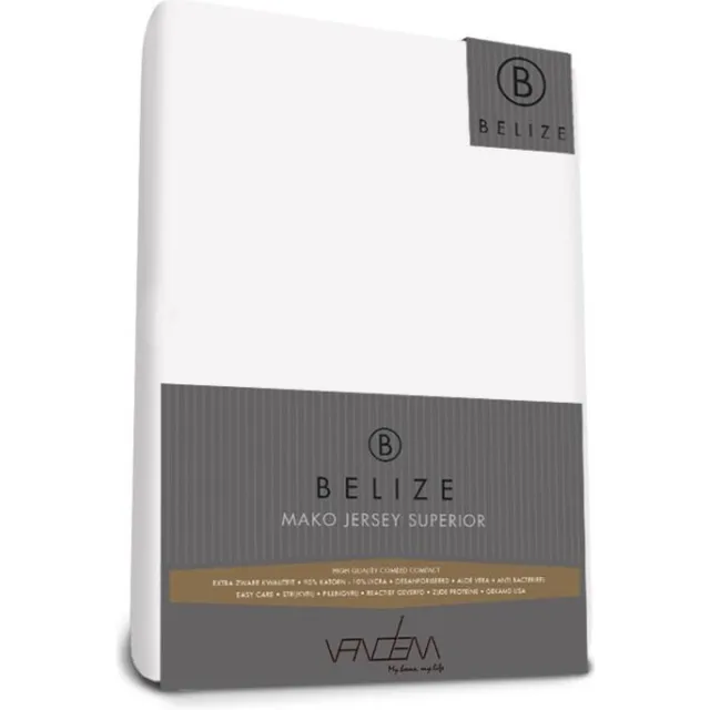 Van Dem Belize - Topper Mako Jersey 90 x 210 cm wit