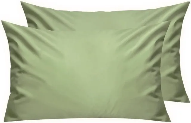 Lirex 2x Kussenslopen 30x50 cm Groen - 100% Katoen, 300 Thread Count