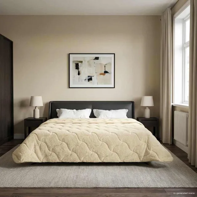 vidaXL Zomer Dekbed 200 x 240 cm Zomer Crèmekleurig Ademend