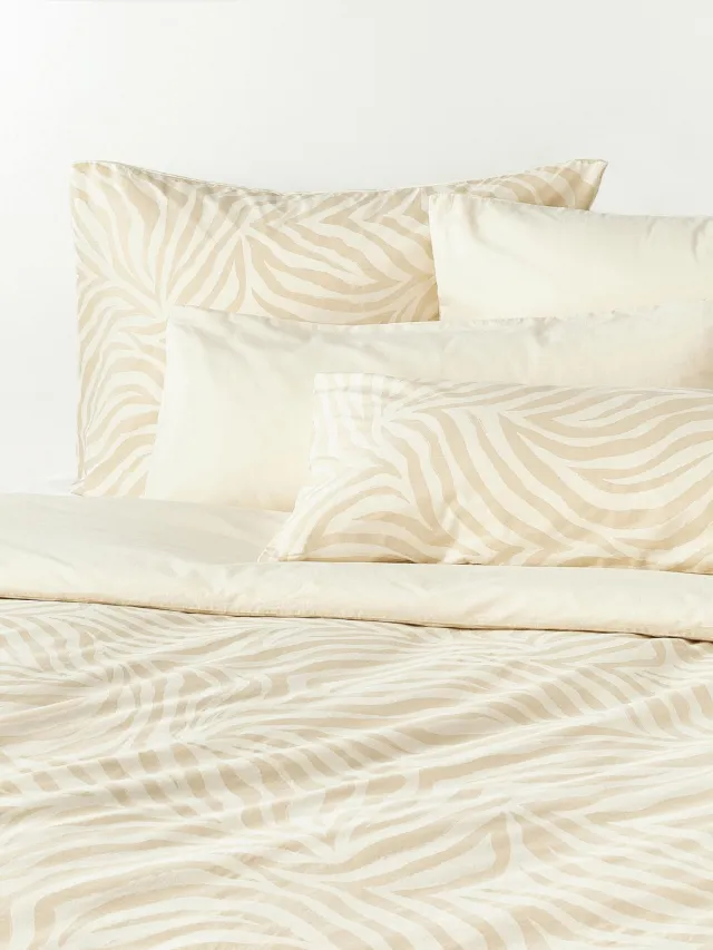 Westwing Collection Katoenen dekbedovertrek Chase Wit