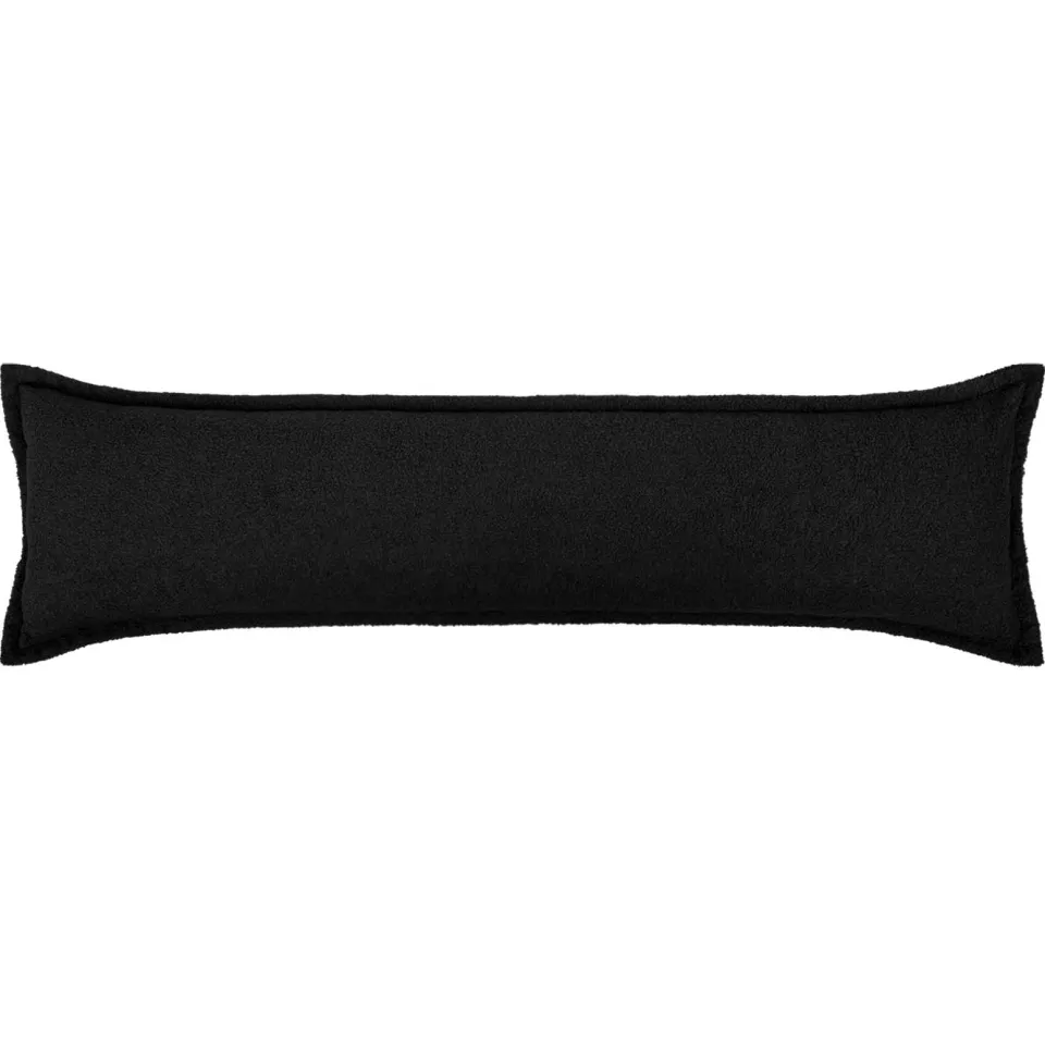 vidaXL Kussensloop 2 st HOUTEN Zwart 40 x 145 cm Bouclé