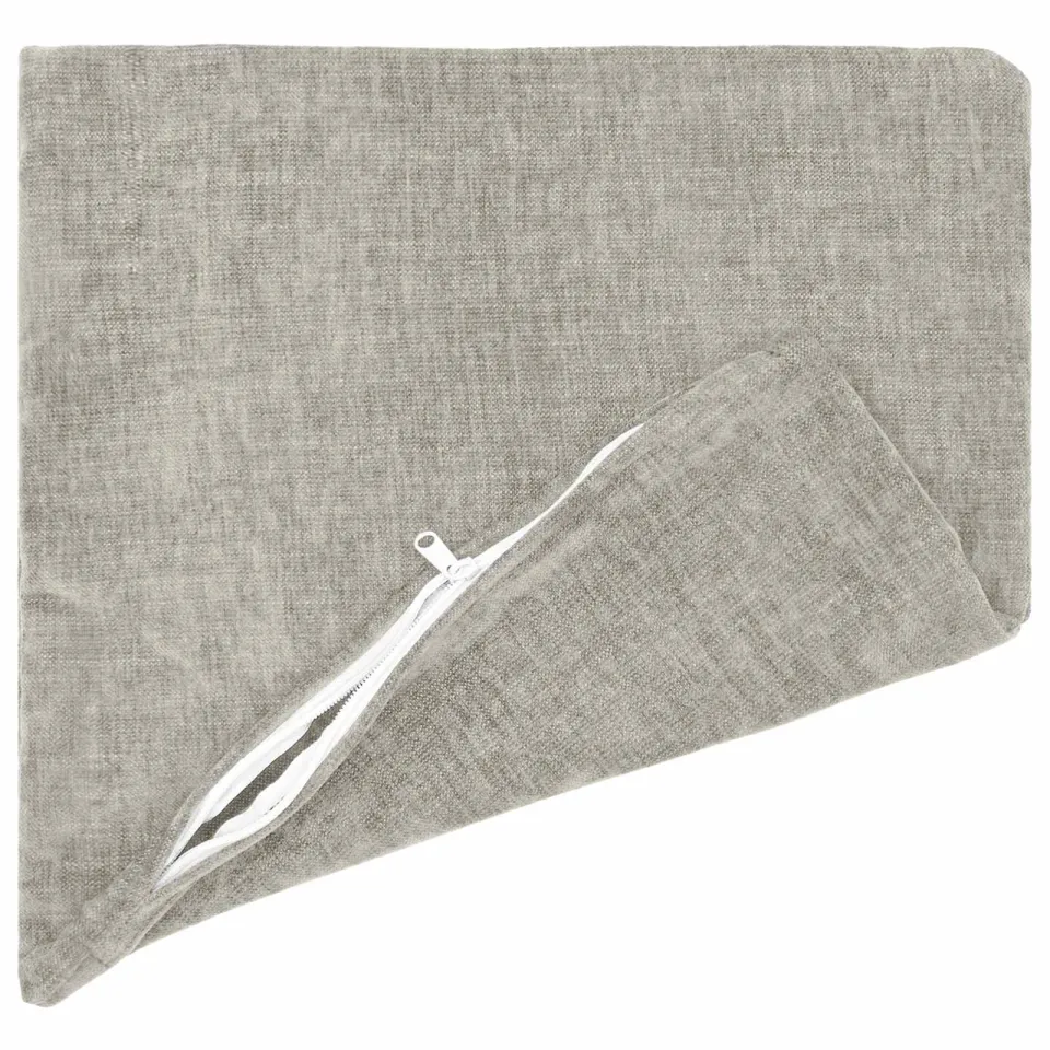 vidaXL Kussensloop 2 st HEERLEN Lichtgrijs 45 x 45 cm Chenille Stof, foto 4