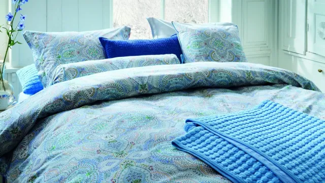 Pip Studio Moon Flower dekbedovertrek - Tweepersoons - 200 x 200/220 cm - Licht blauw
