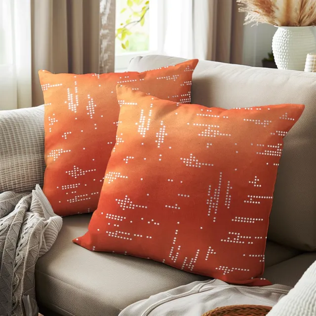 Ibenzoa Zachte Kussenhoezen Set van 2, 50x50 cm, Zilverfolie Effect, Premium Katoen